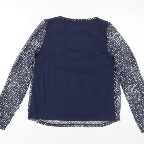 Boden Women's Blue Polka Dot Blouse, UK 6, Tunic Style