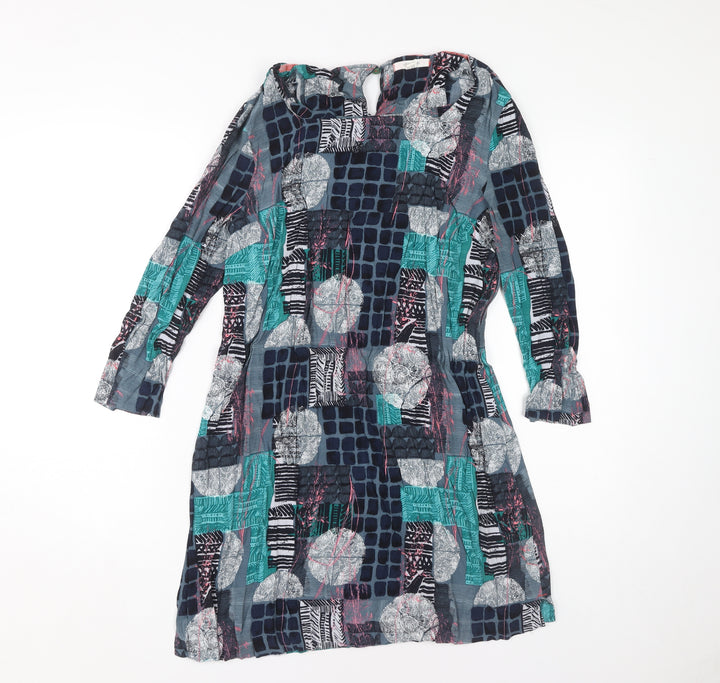 White Stuff Women's Multicoloured Geometric Dress Size 10