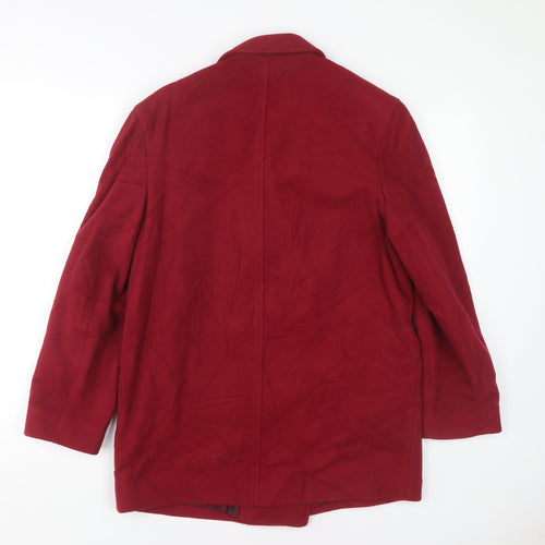 Eastex Women's Red Wool Double-Breasted Coat, Size 10