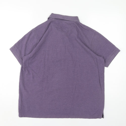James Pringle Men's Purple Polo M Short Sleeve Casual
