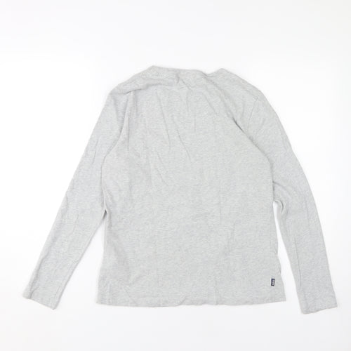 Superdry Women's Grey Cotton Long Sleeve T-Shirt UK 10
