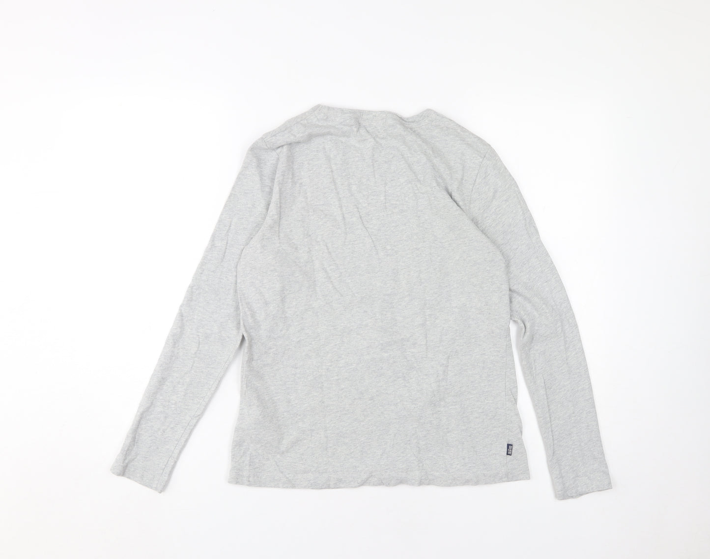 Superdry Women's Grey Cotton Long Sleeve T-Shirt UK 10