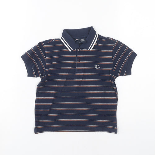 Champion Boys Blue Striped Polo Shirt 4-5 Years