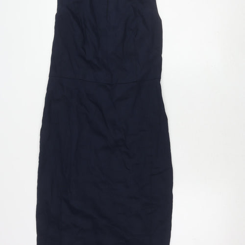 Next Women's Blue Sheath Dress Size 10 Sleeveless