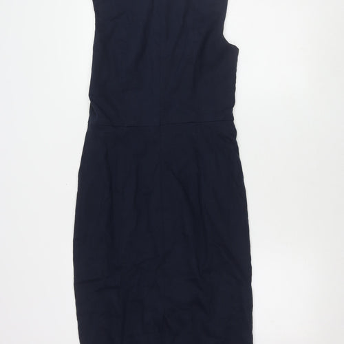 Next Women's Blue Sheath Dress Size 10 Sleeveless