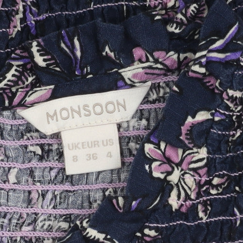 Monsoon Women's Multicoloured Floral Blouse Size 8