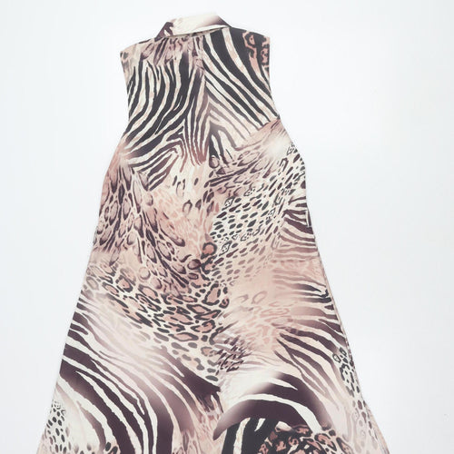 Lipsy Women's Multicoloured Animal Print Shirt Dress