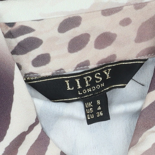 Lipsy Women's Multicoloured Animal Print Shirt Dress