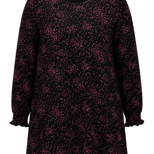 Evans Black Floral Long Sleeve Plus Dress Women