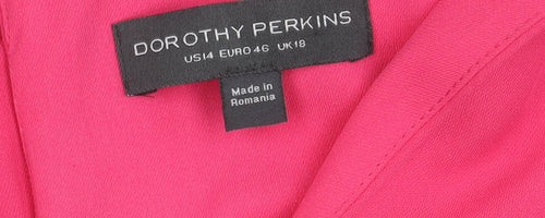 Dorothy Perkins Women's Pink Flutter Sleeve Dress