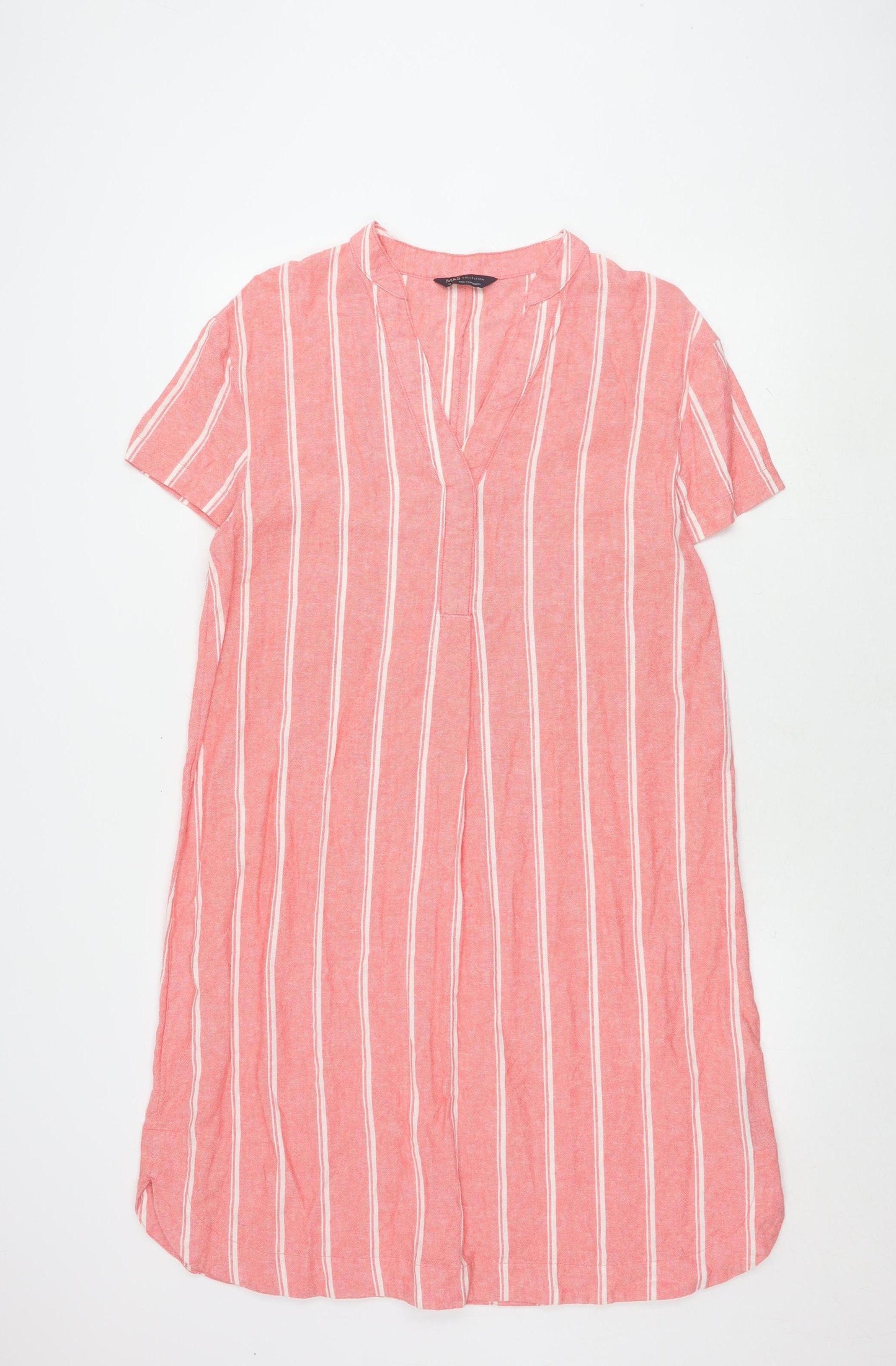 Marks and Spencer Women’s Pink Striped Dress Size 12