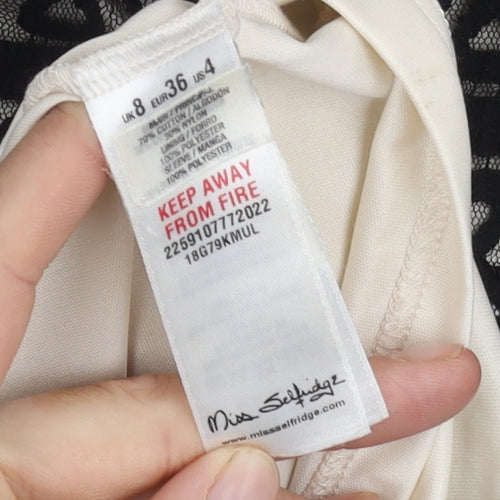Miss Selfridge Women’s Black Ivory Long Sleeve Dress