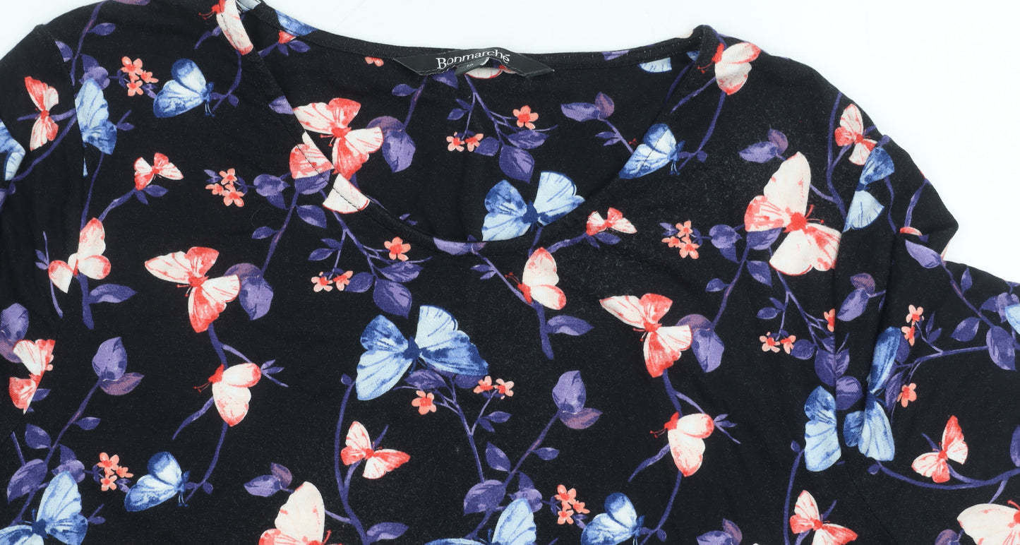 Bonmarché Women's Multicoloured Floral Dress Size 16