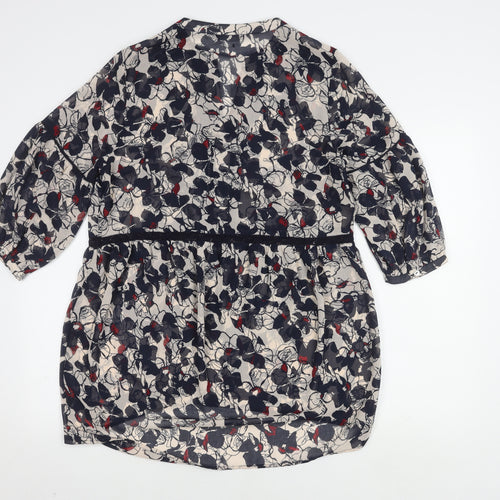 Marks and Spencer Women's Floral Dress, Size 14, Beaded