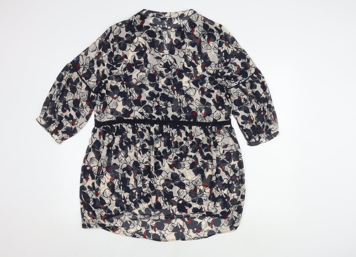 Marks and Spencer Women's Floral Dress, Size 14, Beaded