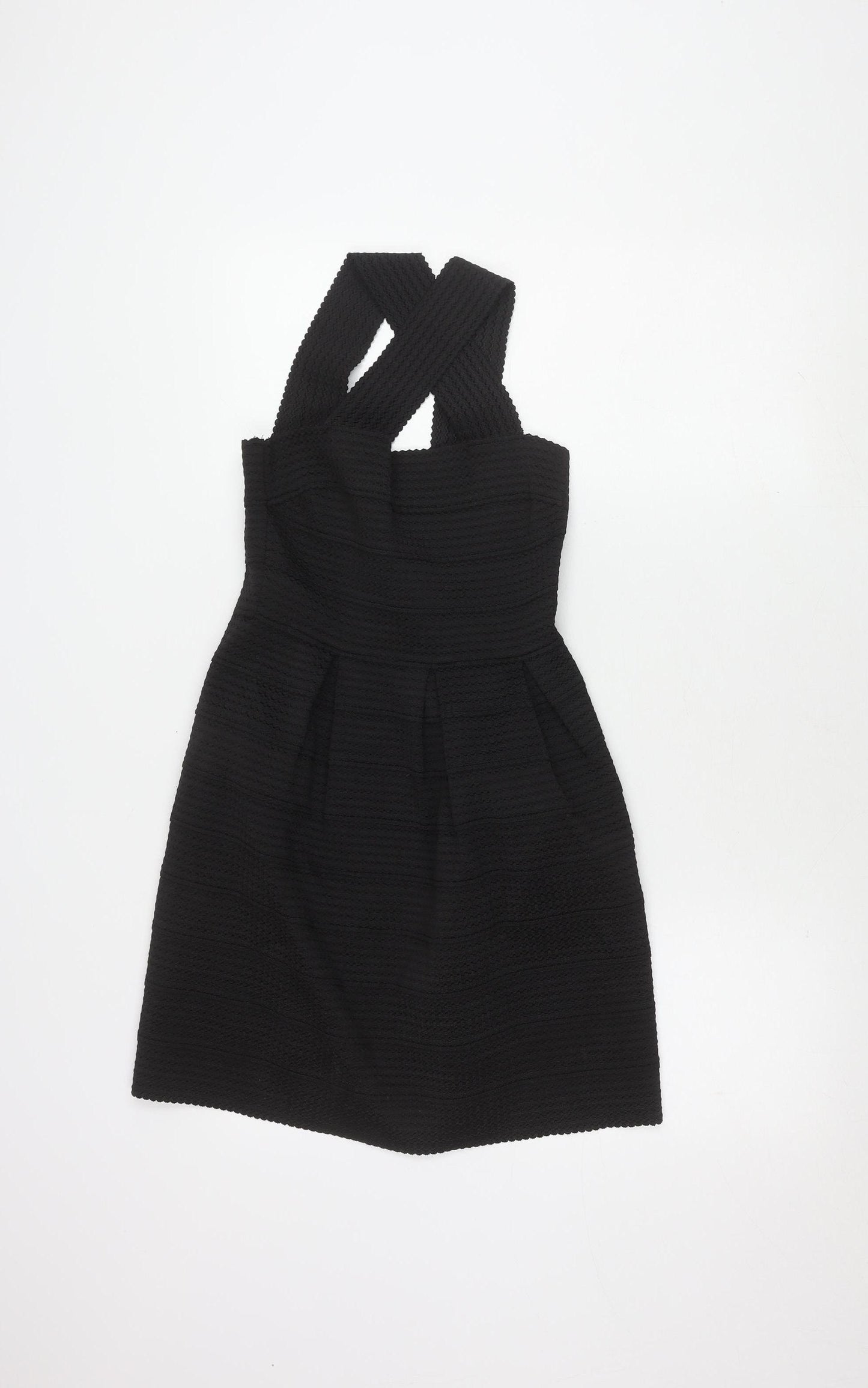 New Look Women’s Black Dress Size 8 with Zip Closure