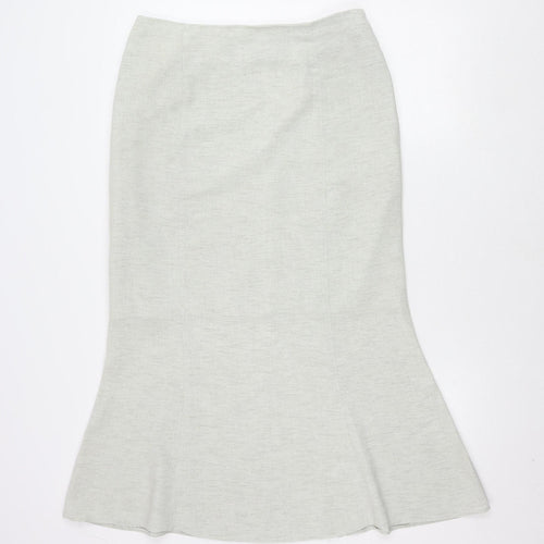 BHS Women's Grey Zip Skirt, No Pattern