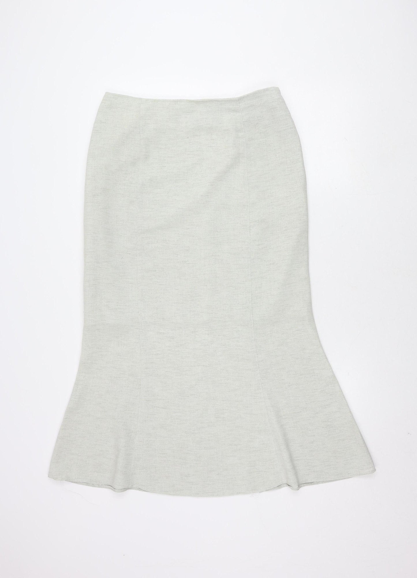 BHS Women's Grey Zip Skirt, No Pattern