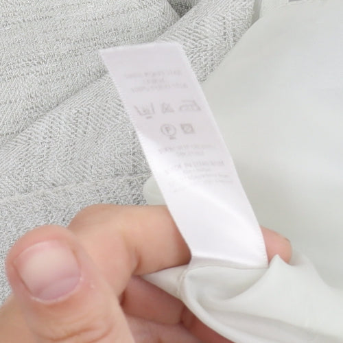 BHS Women's Grey Zip Skirt, No Pattern