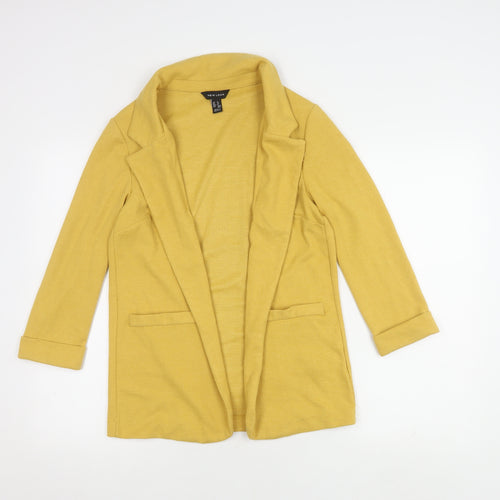 New Look Women's Yellow Blazer, Size 8, Regular Knit