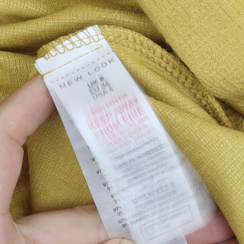 New Look Women's Yellow Blazer, Size 8, Regular Knit