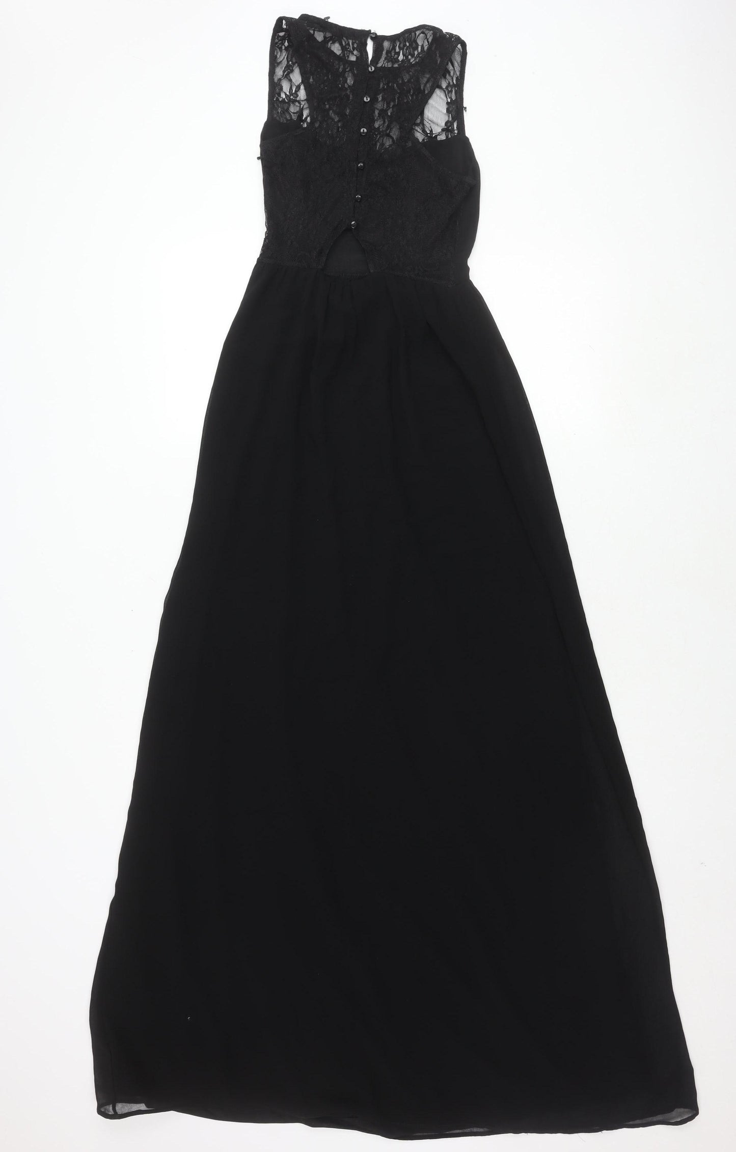 Zara Women's Black Midi Dress, S, Lace Accents