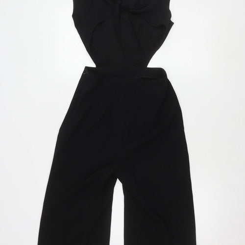 Zara Women's Black XS Wide-Leg Jumpsuit - Casual Style