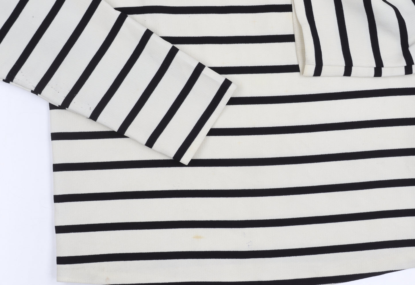 Zara Women's White Striped Mock Neck Blouse Size 12