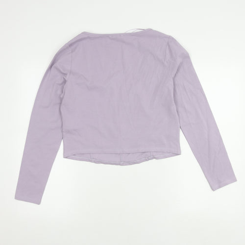 New Look Women's Purple Cotton Long Sleeve Top Size 16