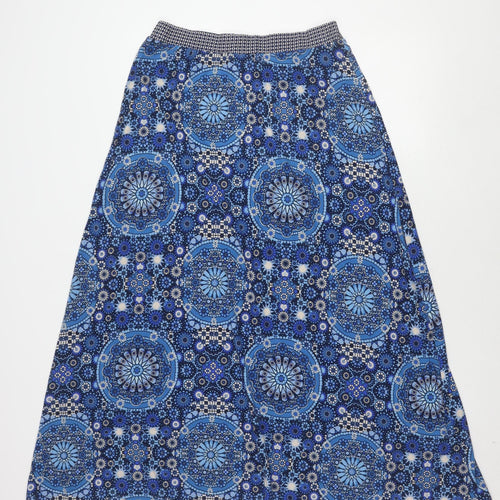 Monsoon Women's Blue Geometric Skirt M