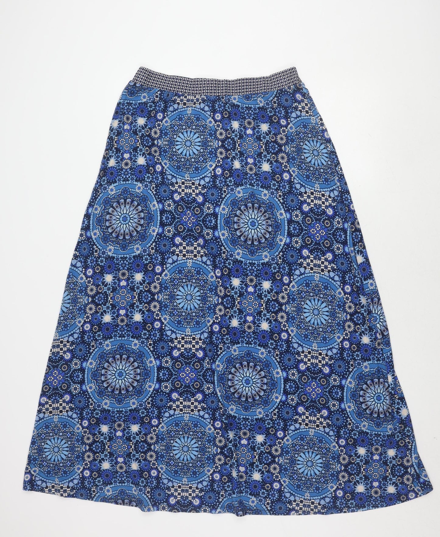 Monsoon Women's Blue Geometric Skirt M