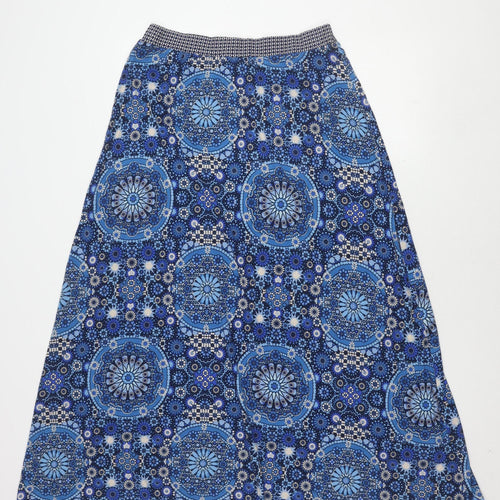 Monsoon Women's Blue Geometric Skirt M