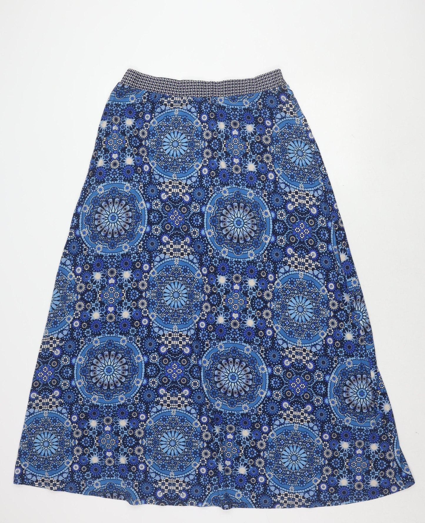 Monsoon Women's Blue Geometric Skirt M