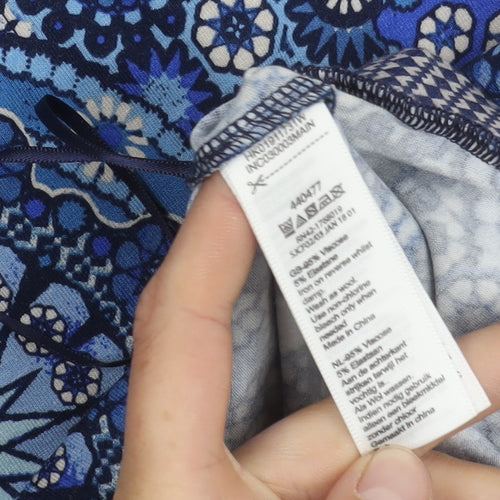 Monsoon Women's Blue Geometric Skirt M