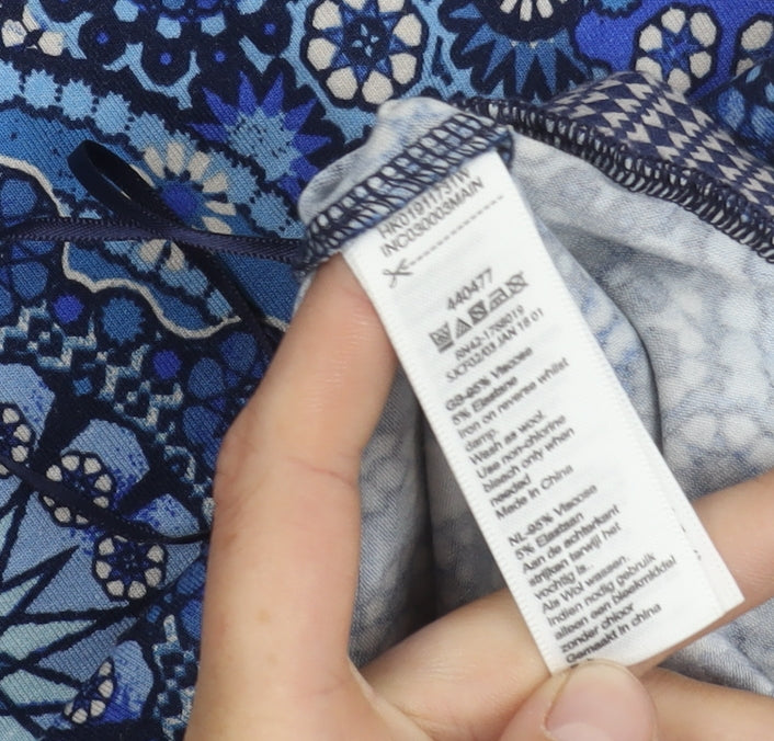 Monsoon Women's Blue Geometric Skirt M