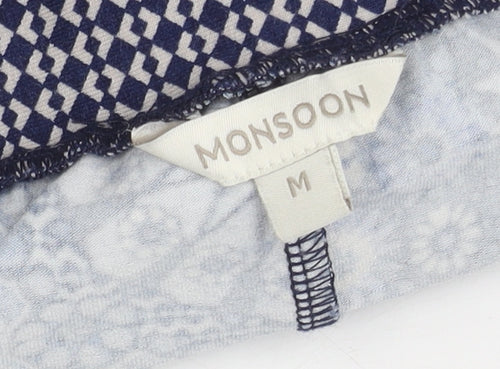 Monsoon Women's Blue Geometric Skirt M