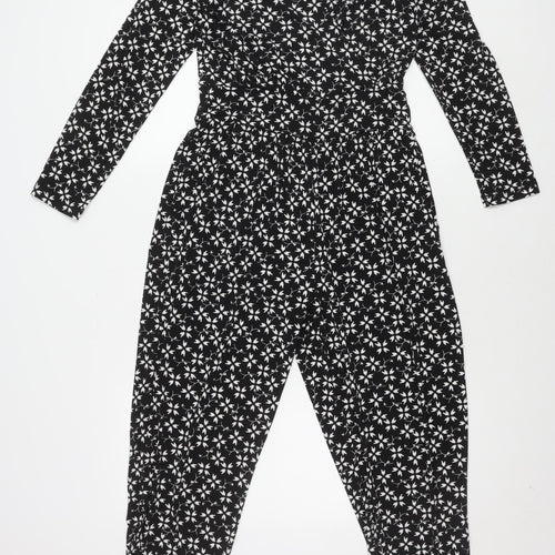 Mr Max Women's Black Floral Jumpsuit M