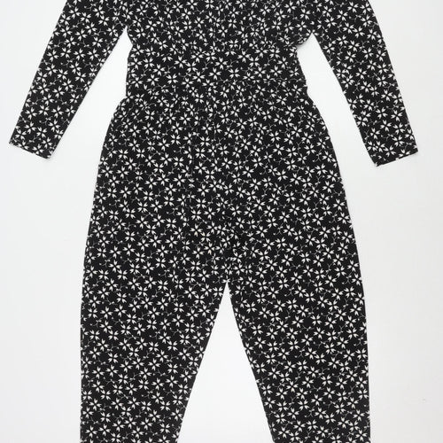 Mr Max Women's Black Floral Jumpsuit M