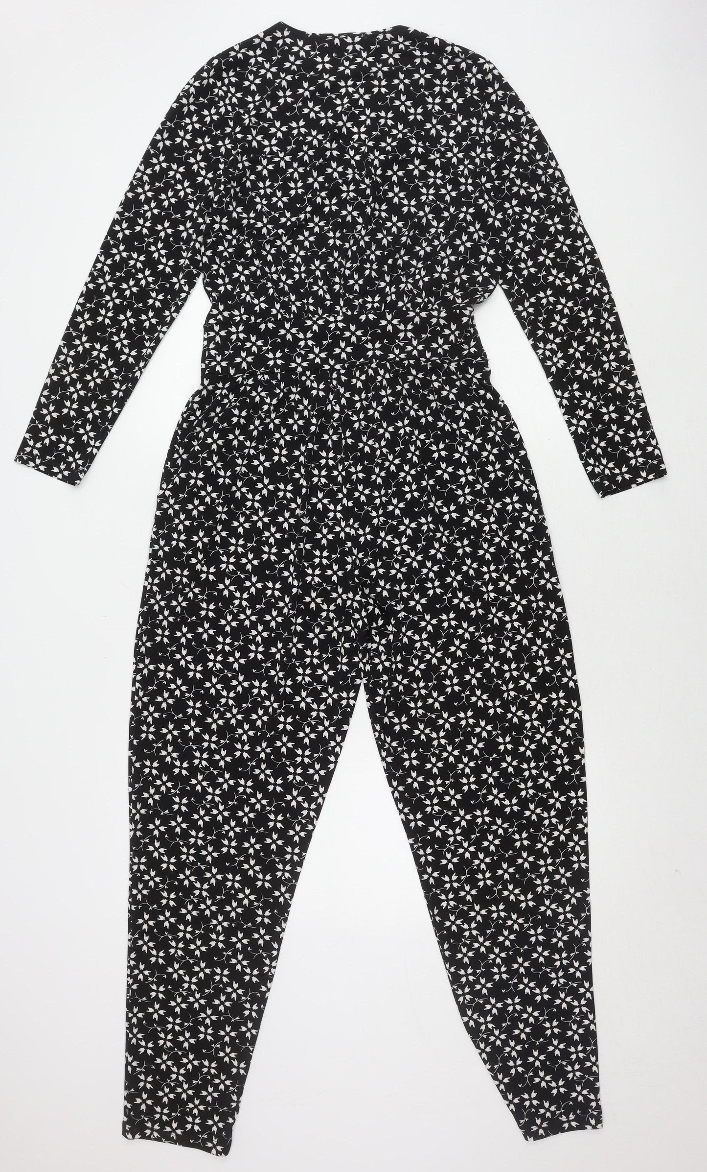 Mr Max Women's Black Floral Jumpsuit M