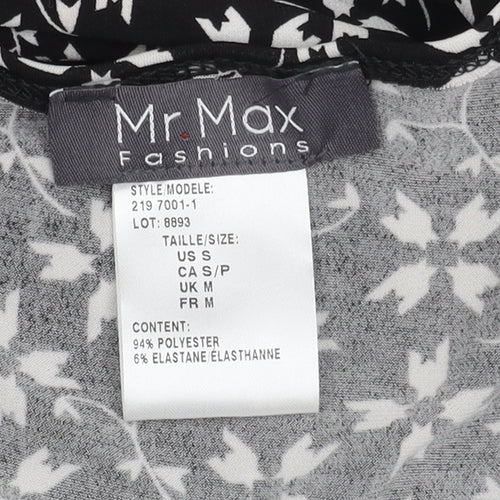 Mr Max Women's Black Floral Jumpsuit M