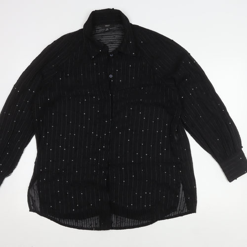 Next Women's Black Sequin Blouse - Size 12