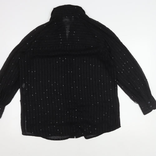 Next Women's Black Sequin Blouse - Size 12