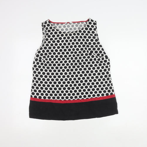 Marks and Spencer Women's Black Polka Dot Tank Size 14