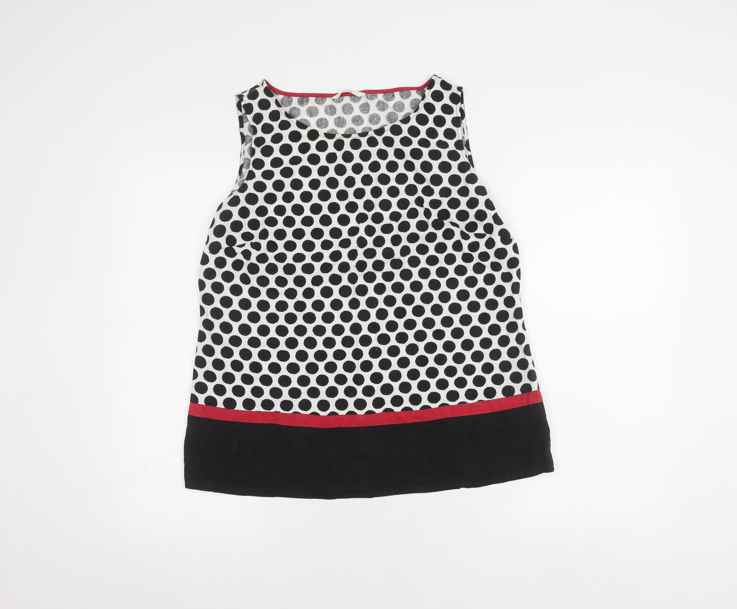 Marks and Spencer Women's Black Polka Dot Tank Size 14