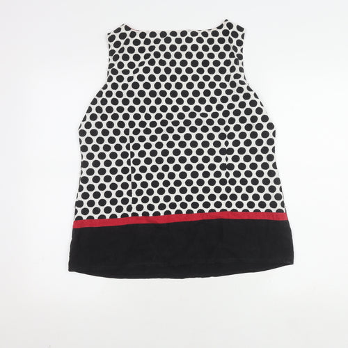 Marks and Spencer Women's Black Polka Dot Tank Size 14