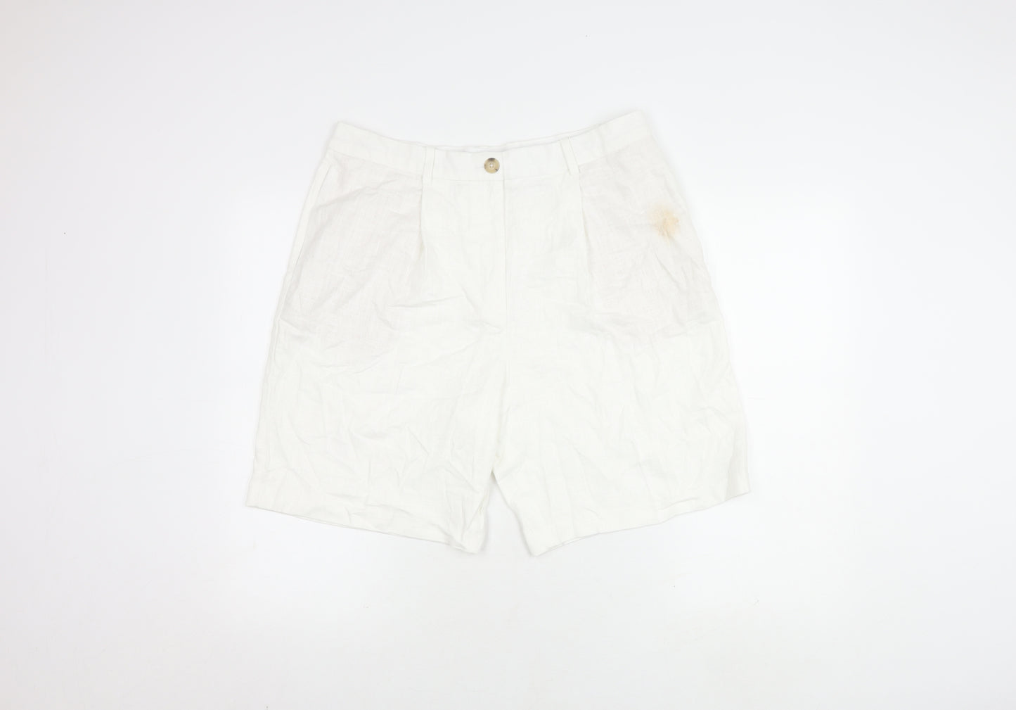 Marks and Spencer Women’s White Linen Shorts