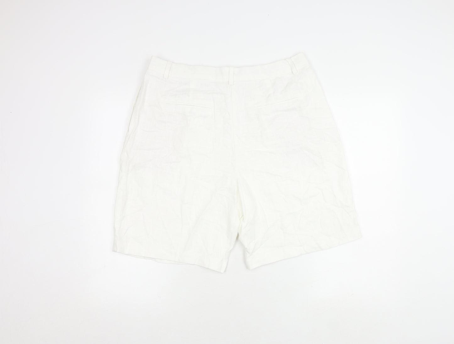 Marks and Spencer Women’s White Linen Shorts