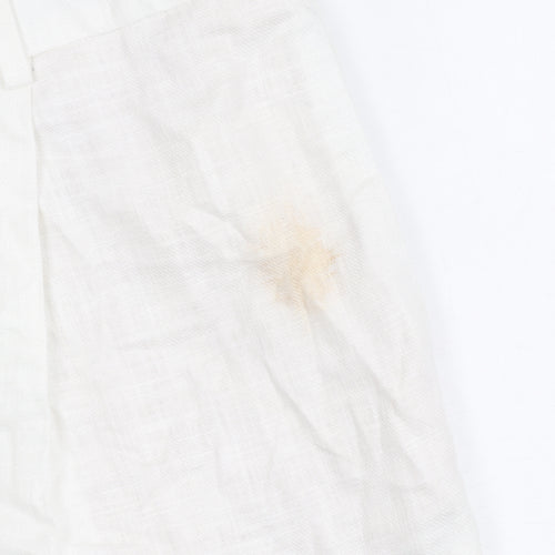 Marks and Spencer Women’s White Linen Shorts