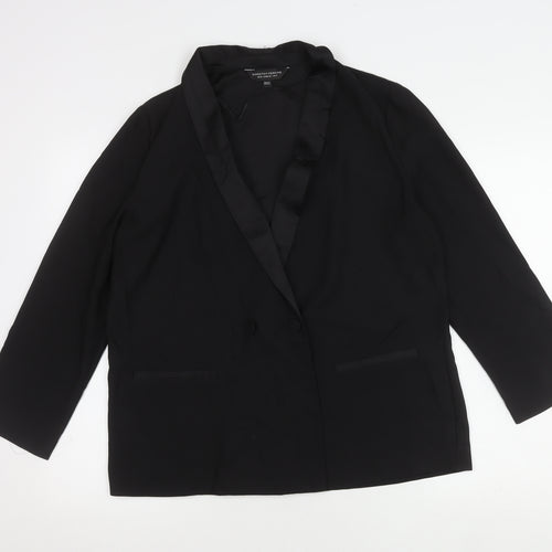 Dorothy Perkins Black Women's Blazer, Shawl Lapel, UK 14, Elegant