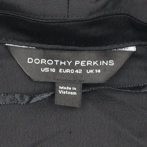 Dorothy Perkins Black Women's Blazer, Shawl Lapel, UK 14, Elegant